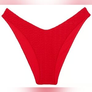 XS S VS Swim Brazilian Bikini Bottom Red